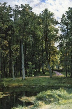 Woods Painting - forest road 1897 classical landscape Ivan Ivanovich trees